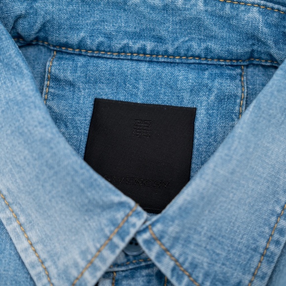 size S Givenchy Blue Denim Shirt Button - Picture 4 of 7
